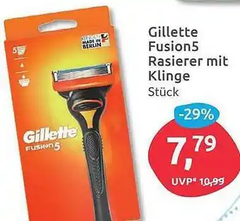 Budni Gilette Fusion5 Rasierer Mit Klinge Angebot