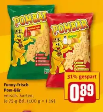 REWE City Funny Frisch Pom Bär 75g Angebot