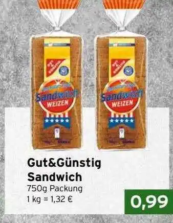 CAP Markt Gut & Günstig Sandwich Angebot