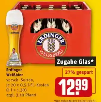 REWE City Erdinger Weißbier 20x0,5L Angebot