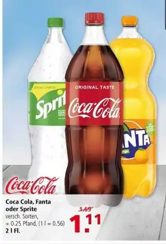 Multi Markt Coca Cola, Fanta Oder Sprite Angebot