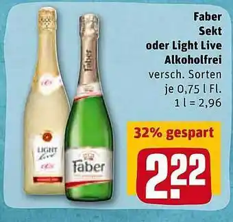 REWE Kaufpark Faber Sekt Oder Light Live Alkoholfrei Angebot