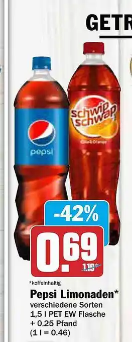 AEZ Pepsi Limonaden Angebot