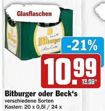 AEZ Bitburger Oder Beck's Angebot