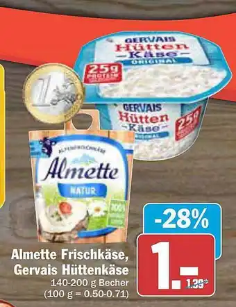 AEZ Almette Frischkäse, Gervais Hüttenkäse Angebot