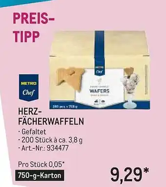 METRO Herz Fächerwaffeln Angebot