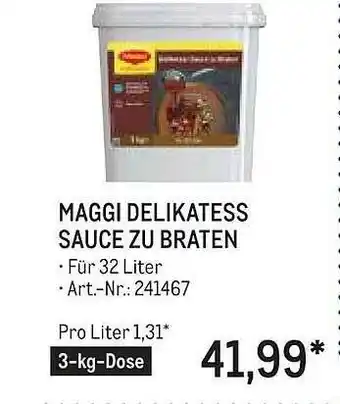 METRO Maggi Delikatess Sauce Zu Braten Angebot