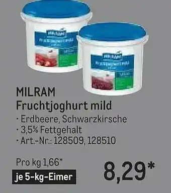 METRO Milram Fruchtjoghurt Mild Angebot