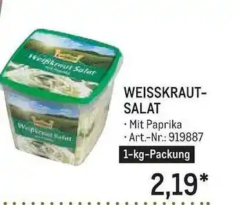 METRO Weisskraut Salat Angebot