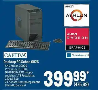 METRO Captiva Desktop Pc Sohoo 6826 Angebot