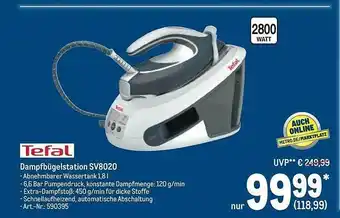 METRO Tefal Dampfbügelstation Sv8020 Angebot