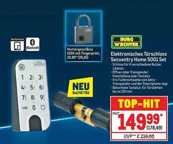 METRO Burg Wächter Elektronisches Türschloss Secuentry Home 5001 Set Angebot