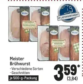 METRO Meister Brühwurst Angebot