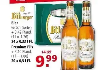 Multi Markt Bitburger Bier Premium Pils Angebot