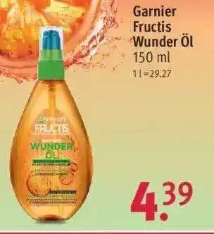 Rossmann Garnier Fructis Wunder öl Angebot