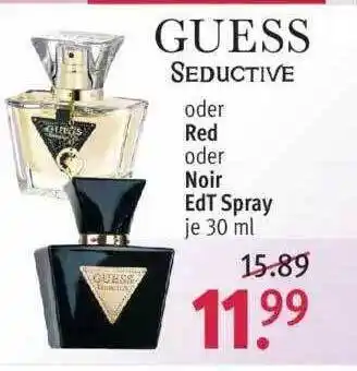 Rossmann Guess Seducktive Oder Red Oder Noir Edt Spray Angebot