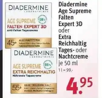 Rossmann Diadermine Age Supreme Falten Expert 3d, Extra Reichhaltig Tages- Oder Nachtcreme Angebot