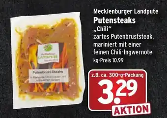 Wasgau Mecklenburger Landpute Putensteaks ,,Chili" 300g Angebot