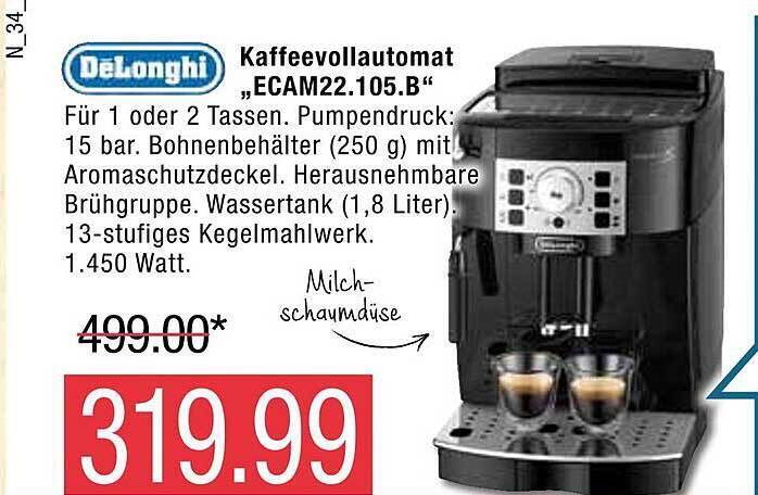 Delonghi Kaffeevollautomat Ecam22.105.b 