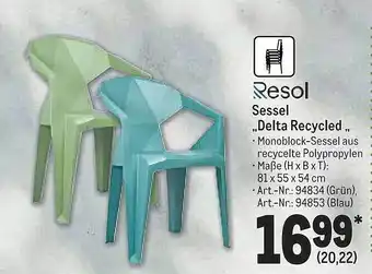 METRO Resol Sessel „delta Recycled“ Angebot