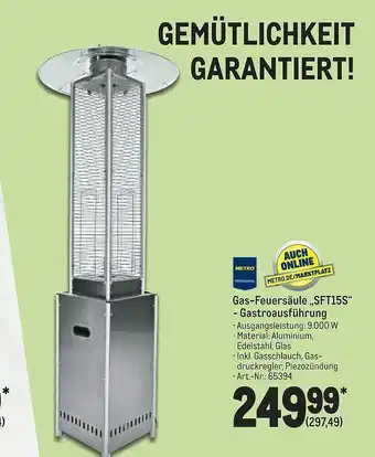 METRO Metro Professional Gas-feuersäule „sft15s“ Angebot