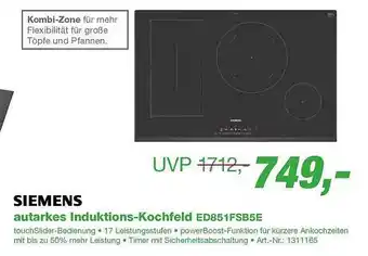 EP Siemens Autarkes Induktions-kochfeld Ed851fsb5e Angebot