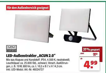 Hagebau Casaya Led-außenstrahler „acun 2.0“ Angebot