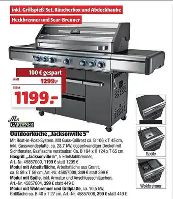 Hagebau Mr. Gardener Outdoorküche „jacksonville 5“ Angebot