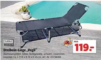 Hagebau Casaya Dreibein-liege „vegil“ Angebot