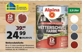 Hagebau Alpina Wetterschutzfarbe Angebot