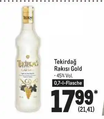 METRO Tekirdag Rakisi Gold Angebot