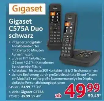 Selgros Gigaset C575a Duo Schwarz Angebot