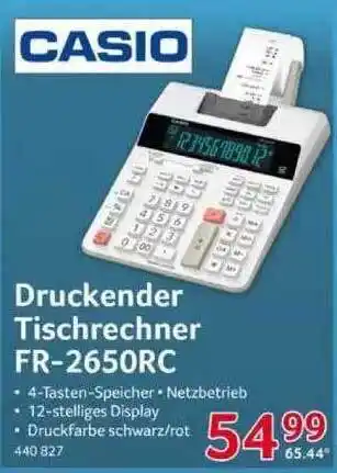 Selgros Druckender Tischrechner Fr-2650rc Casio Angebot