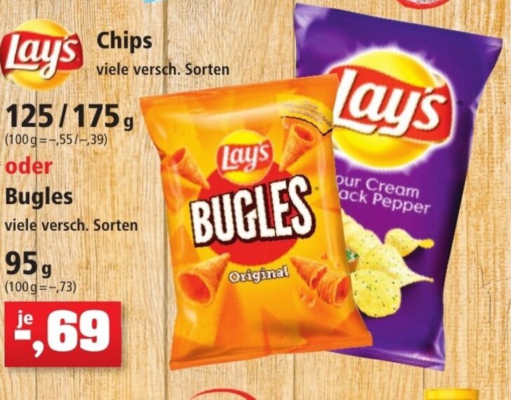 Lays Chips Bugles 125/175g Angebot bei Thomas Philipps