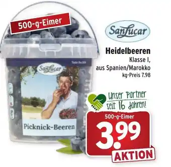 Wasgau Sanlucar Heidelbeeren 500g Angebot