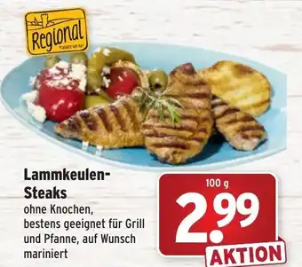 Wasgau Lammkeulen Steaks 100g Angebot