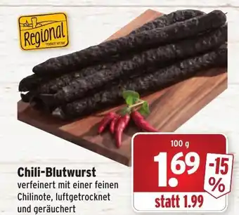 Wasgau Chili Blutwurst 100g Angebot