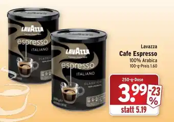 Wasgau Lavazza Cafe Espresso 250g Angebot