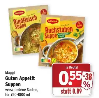 Wasgau Maggi Guten Appetit Suppen 750-1000ml Angebot