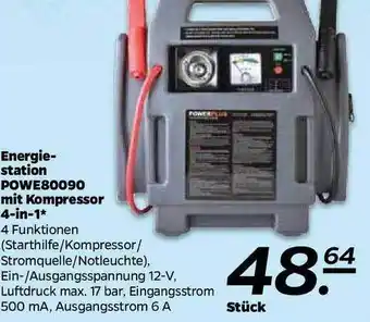 NETTO Energiestation Powe80090 Mit Kompressor 4-in-1 Angebot