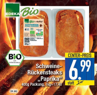 E-Center Schweine-Rückensteaks ,,Paprika'' 400g Packung Angebot