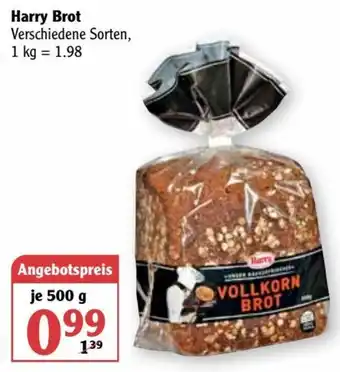 Globus Harry Brot Verschiedene Sorten 500g Angebot