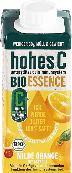 dm drogerie Hohes c saft konzentrat, bio essence milde orange mit acerola Angebot