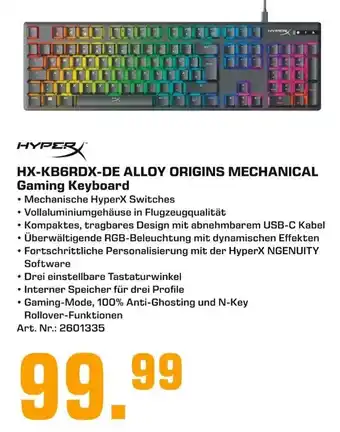 Saturn Hyper HX KB6RDX DE Alloy Origins Mechanical Gaming Keyboard Angebot