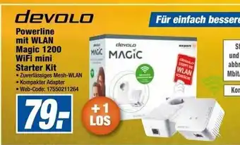 Expert devolo Powerline mit WLAN Magic 1200 WiFi mini Starter Kit Angebot