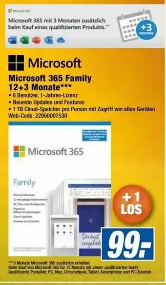 Expert Microsoft 365 Family 12+3 Monate Angebot