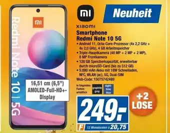 Expert Xiaomi Smartphone Redmi Note 10 5G Angebot