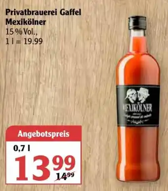 Globus Privatbrauerei Gaffel Mexikölner 0,7 L Angebot