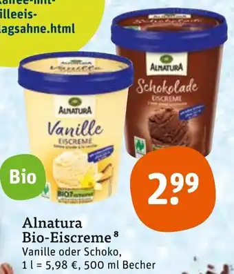 tegut Alnatura Bio Eiscreme 500 ml Becher Angebot