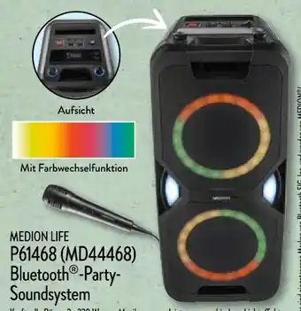 Aldi Nord Life P61468 (MD44468) Bluetooth-Party- Soundsystem Angebot